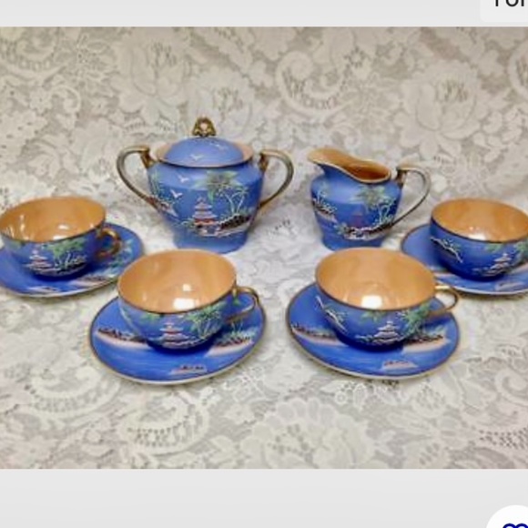 1920s, Moriyama-Morimura, Japan, Variant Polychrome Willow 11pc - Tea Set - Picture 1 of 11